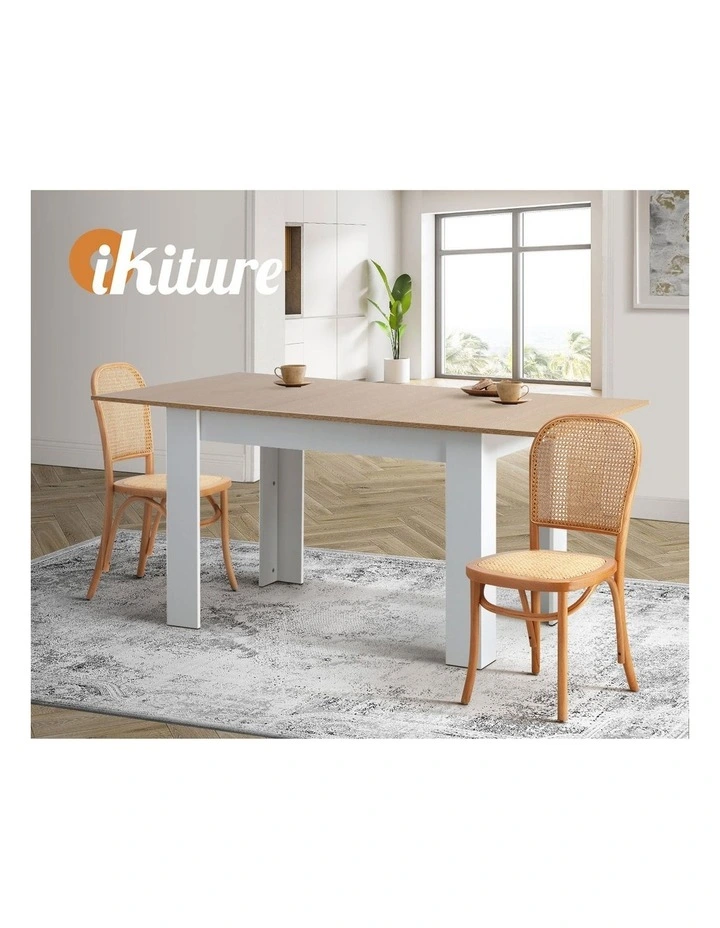 Oikiture Dining Chairs Wooden Chairs Rattan Accent Chair Natural image 7
