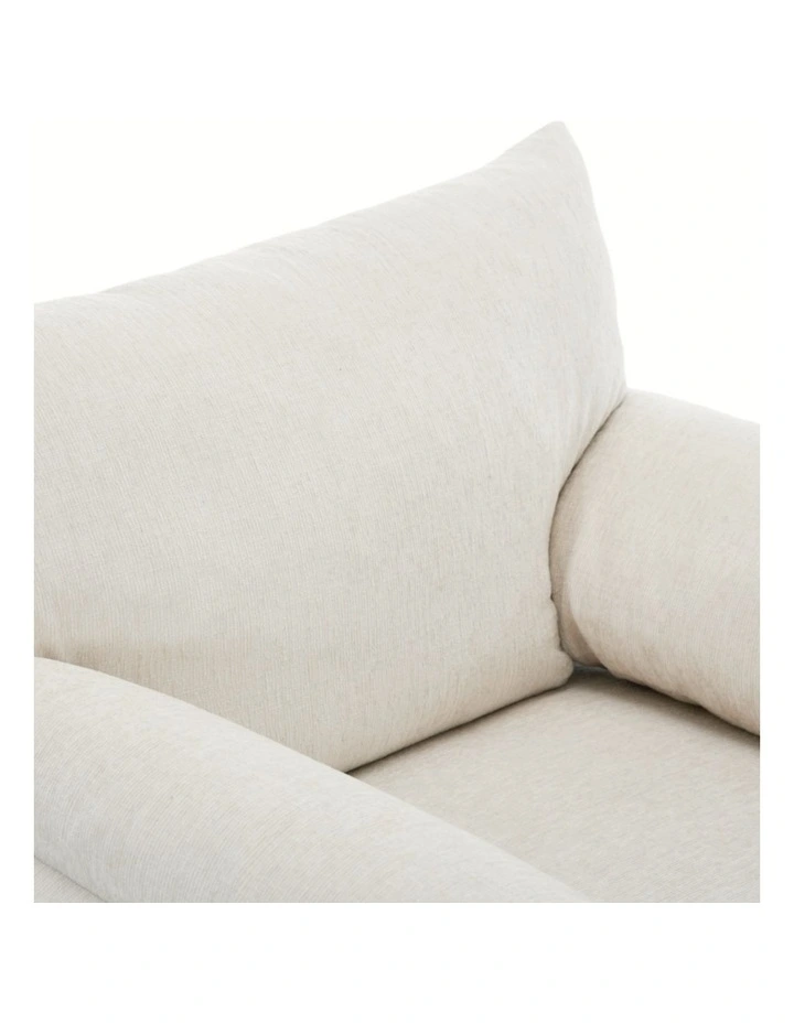 Chenille Oversized Comfy Armchair,Modern Accent Chair, Beige image 5