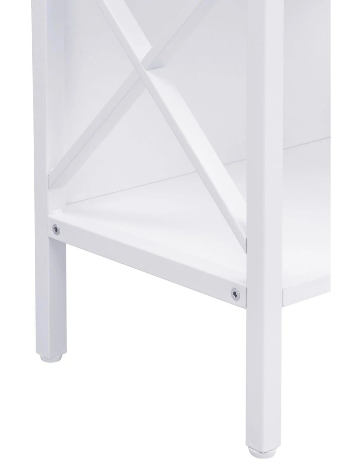 6 Tier Tall and Narrow Bookshelf, White image 6