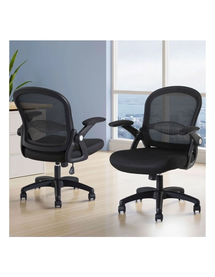 Artiss 2x Mesh Office Chair Computer Gaming Desk Chairs Work Study Mid Back image 3