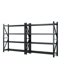 Giantz 4Mx2M Garage Shelving Warehouse Rack Black