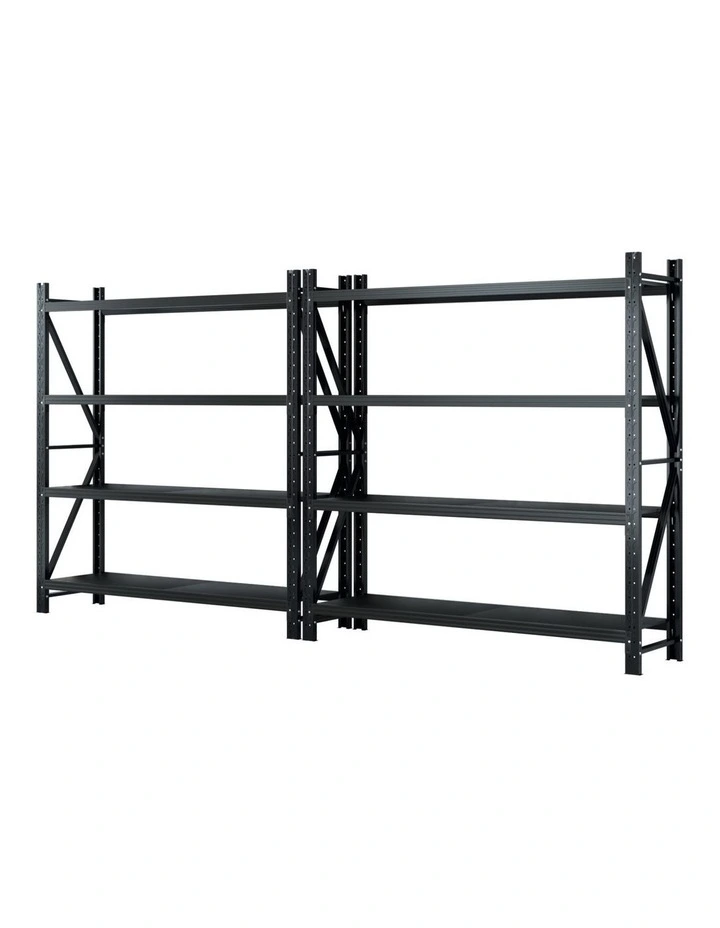 Giantz 4Mx2M Garage Shelving Warehouse Rack Black image 1