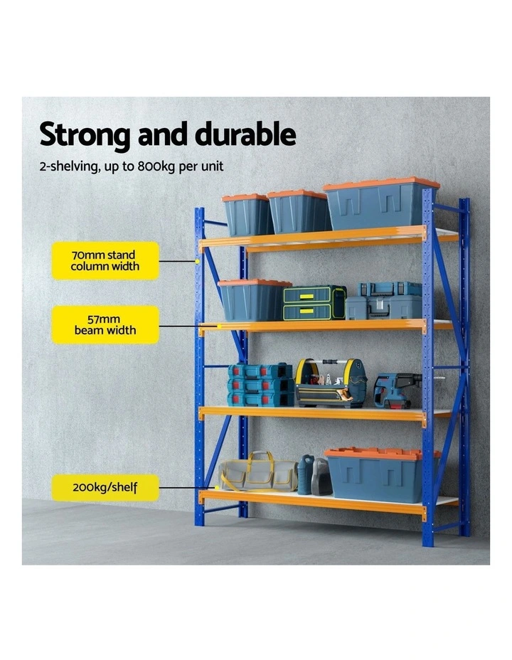 Giantz 4Mx2.4M Garage Shelving Warehouse Rack image 4