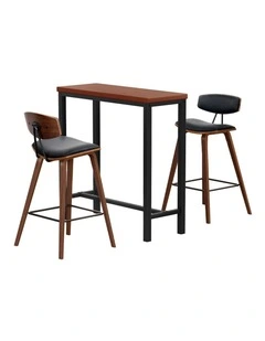 Artiss Bar Table and Stools Set Dining Desk Kitchen Chairs Cafe Pub