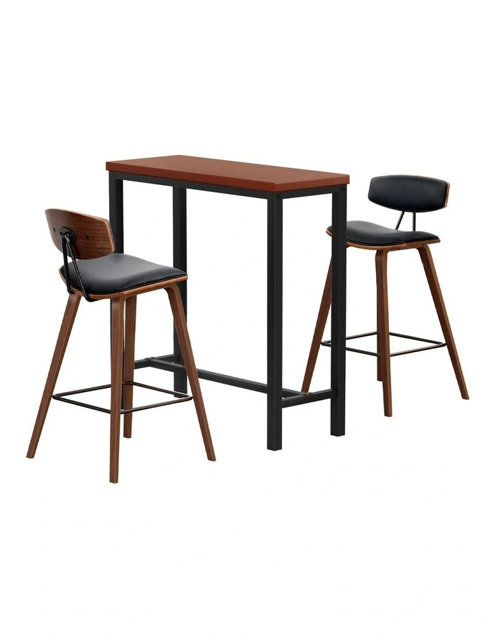 Artiss Bar Table and Stools Set Dining Desk Kitchen Chairs Cafe Pub image 1