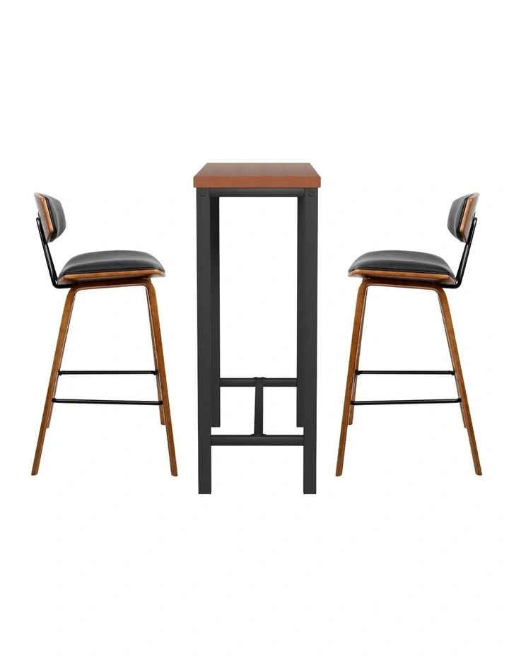 Artiss Bar Table and Stools Set Dining Desk Kitchen Chairs Cafe Pub image 3