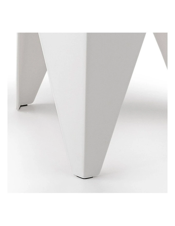 Artiss 4PC Puzzle Stool Bar Stools Stackable White image 5