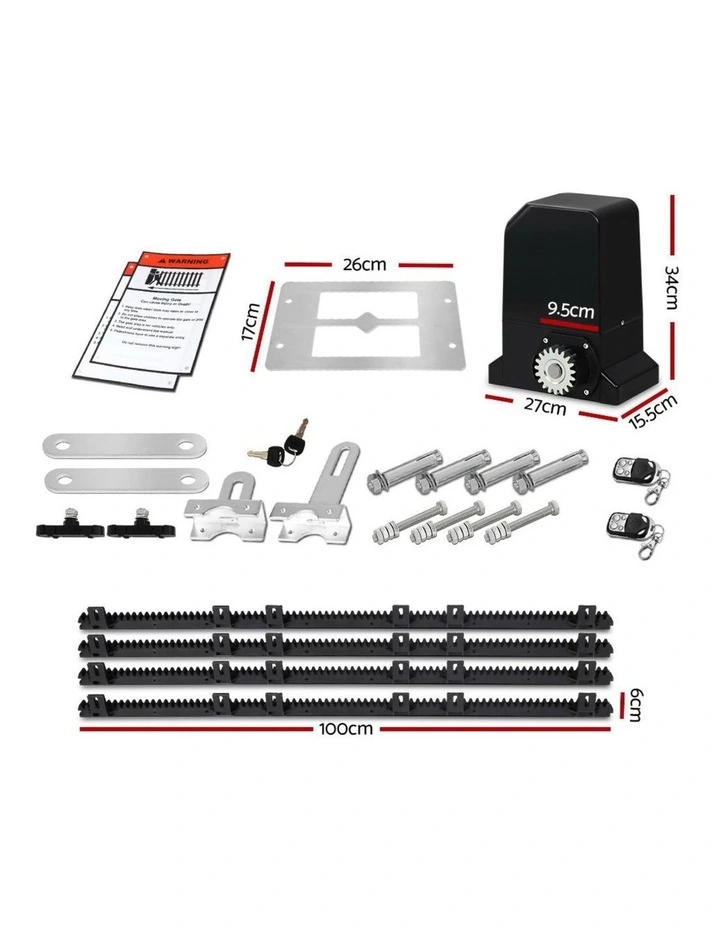 LockMaster Automatic Sliding Gate Opener Kit 4M 1000KG image 2