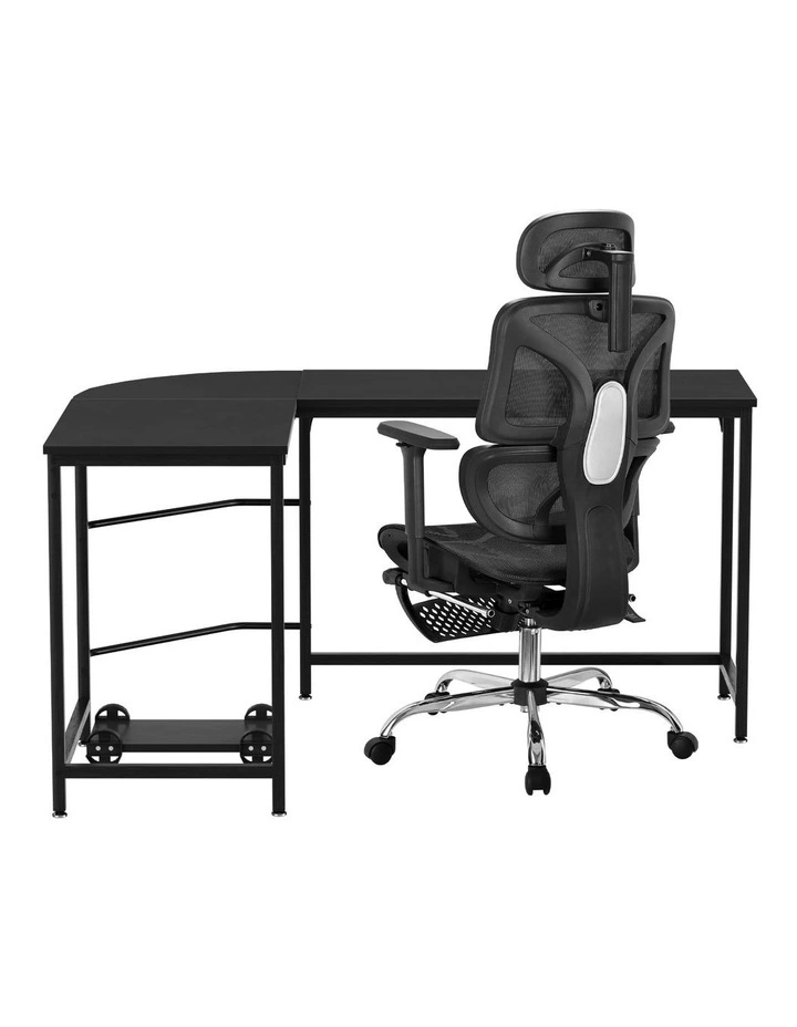 Artiss Computer Desk L-Shape Study Desks Ergonomic Office Chair Mesh Chairs image 2