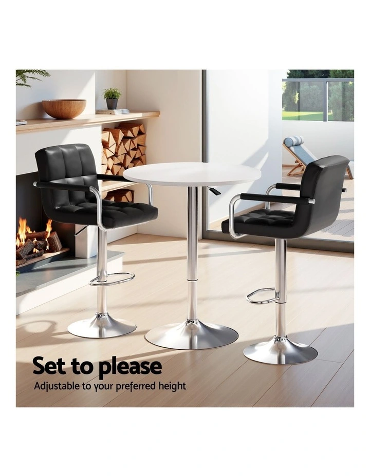 Artiss Bar Table and Stools Set Dining Desk Kitchen Chairs Cafe Pub image 6