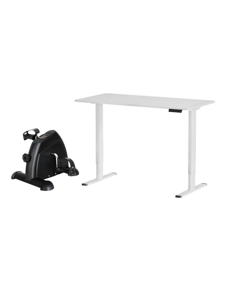 Artiss 120cm Electric Standing Desk with Mini Peal Exercise Bike Home Office image 1