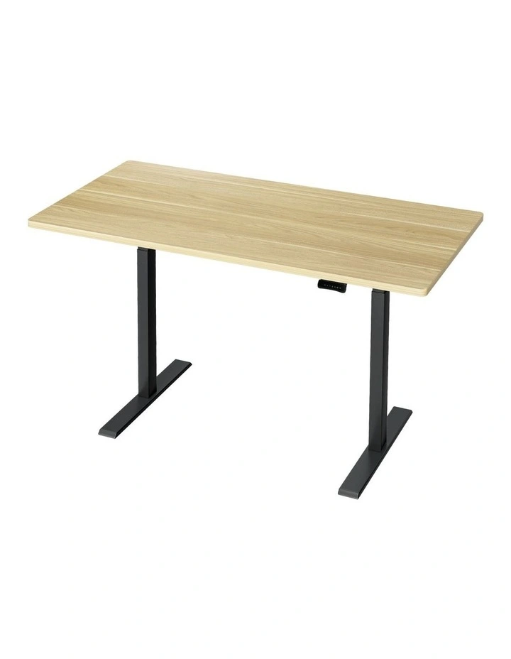 Artiss Standing Desk Motorised Dual Motor White Oak 140CM image 1