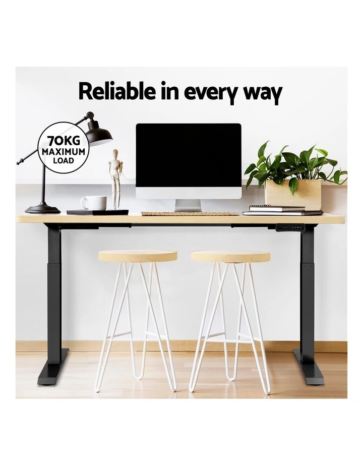 Artiss Standing Desk Motorised Dual Motor White Oak 140CM image 7