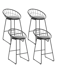 Artiss 4x Bar Stools Padded Seat Metal