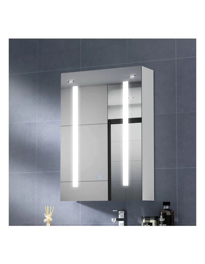 Bathroom Mirror Cabinet LED 500x720mm Medicine Wall Storage image 3