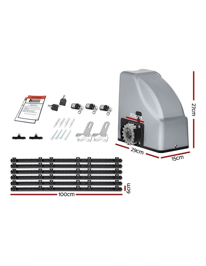 LockMaster Automatic Sliding Gate Opener Kit Keypad 6M 800KG image 3