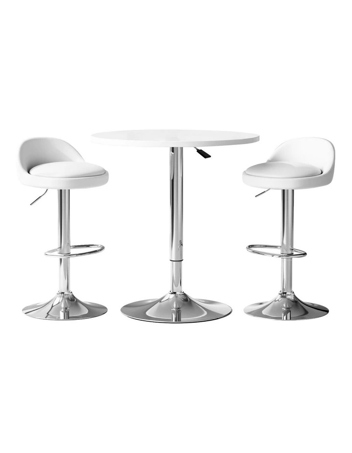Artiss Bar Table and Stools Set Dining Desk Kitchen Chairs Cafe Pub image 1