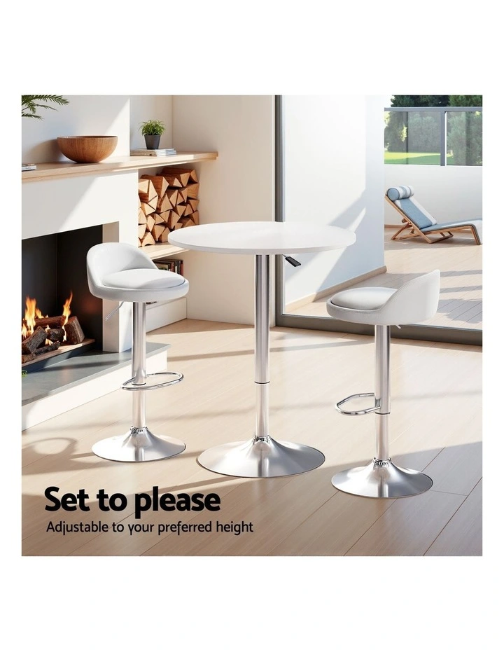 Artiss Bar Table and Stools Set Dining Desk Kitchen Chairs Cafe Pub image 6