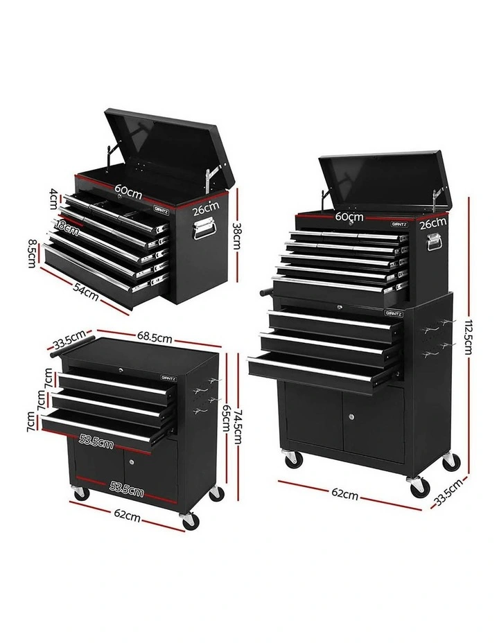 Giantz Tool Chest Trolley 12 Drawers Storage Cabinet Toolbox image 4