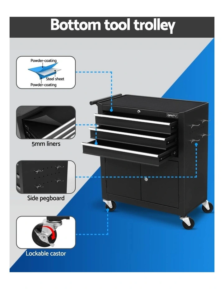 Giantz Tool Chest Trolley 12 Drawers Storage Cabinet Toolbox image 6