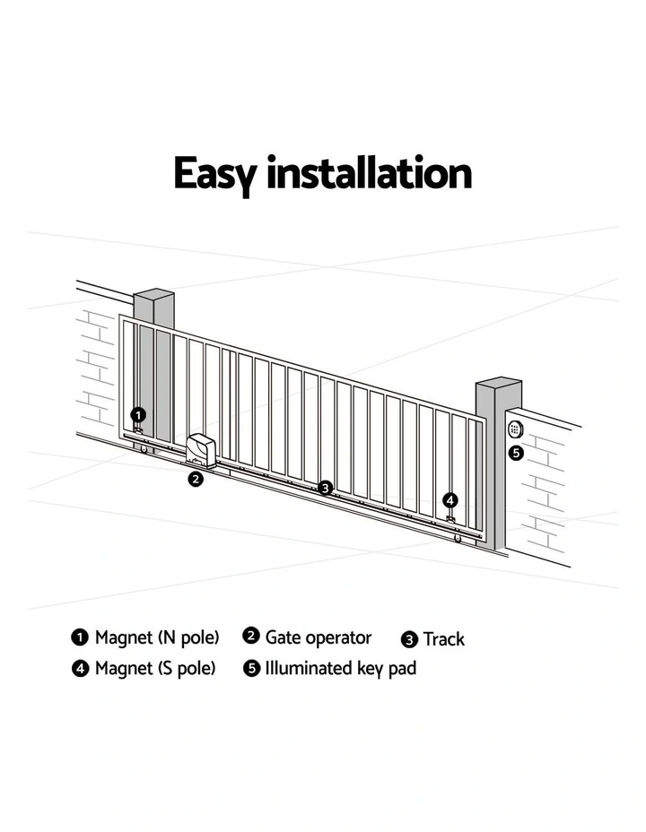 LockMaster Automatic Sliding Gate Opener Kit 4M 800KG image 7