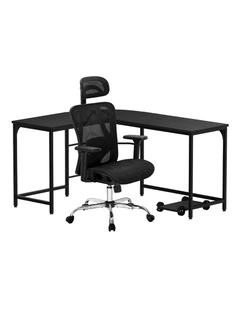 Artiss Computer Desk L-Shape Corner Desks Ergonomic Office Chair Mesh Chairs