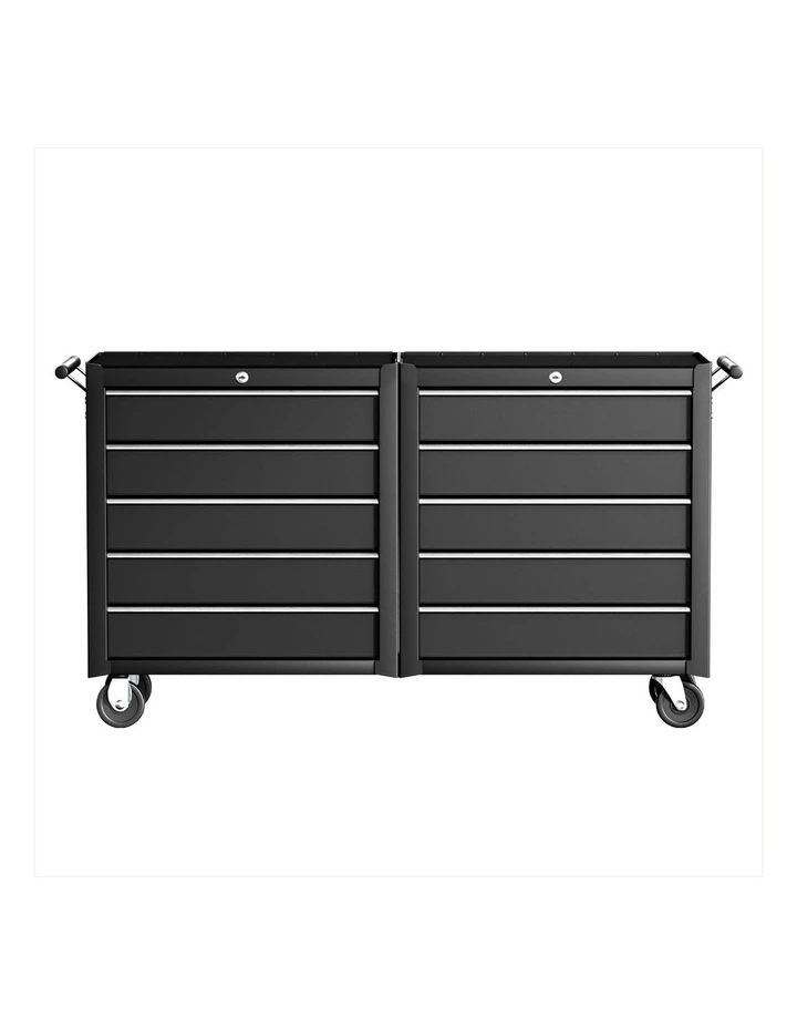 Giantz Tool Chest Trolley 10 Drawers Toolbox Storage Black image 2