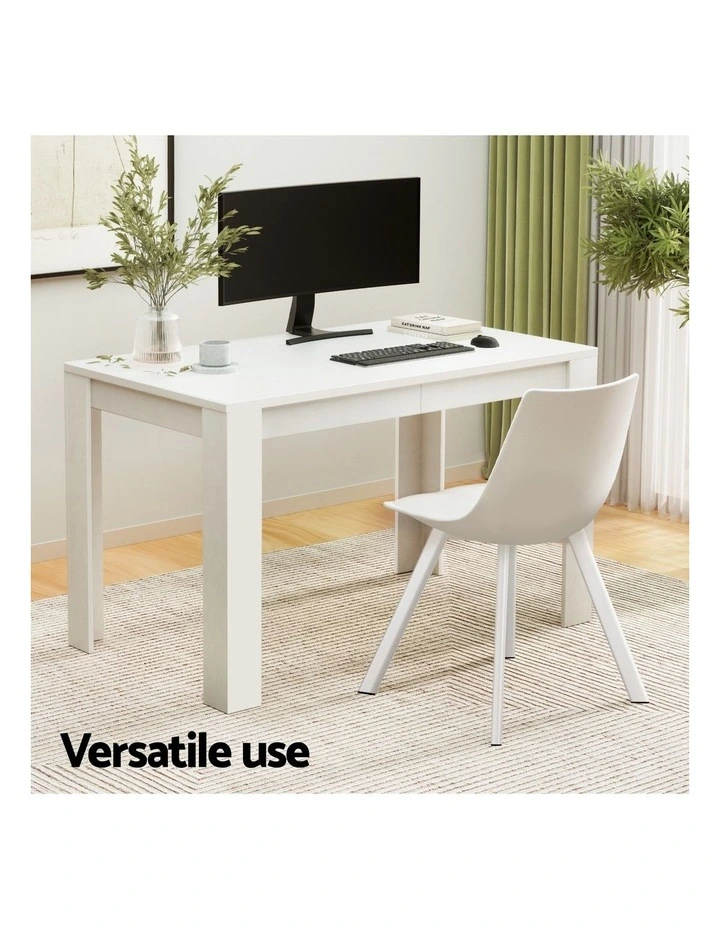 1 Artiss Dining Table and 4 Chairs Set Rectangle White image 5