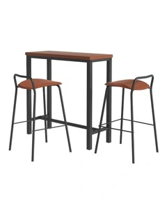 Artiss Bar Table and Stools Set Dining Desk Kitchen Chairs Cafe Pub