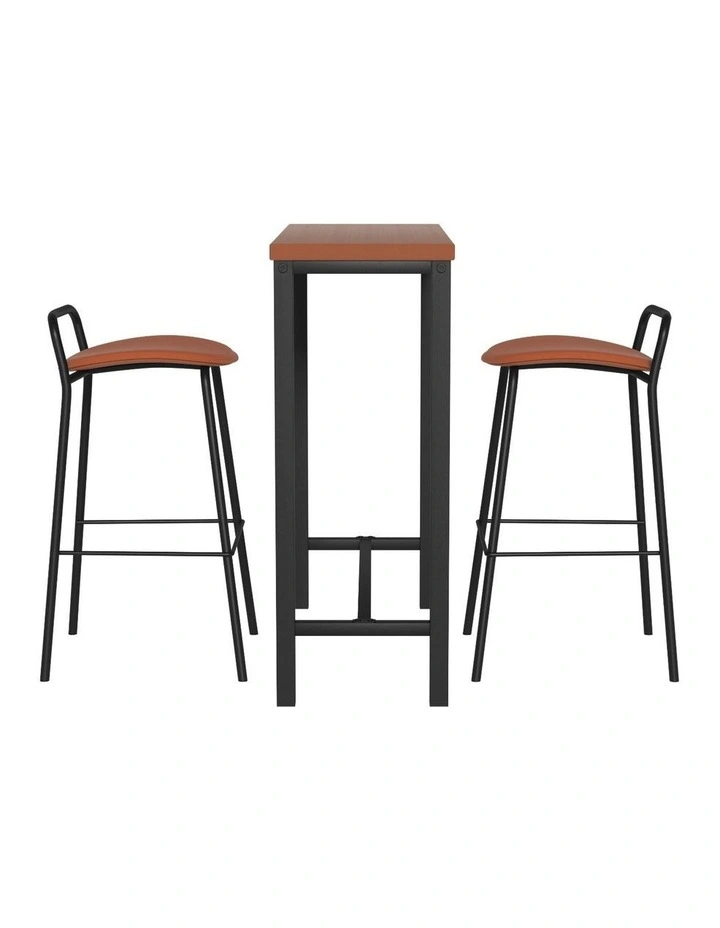 Artiss Bar Table and Stools Set Dining Desk Kitchen Chairs Cafe Pub image 3