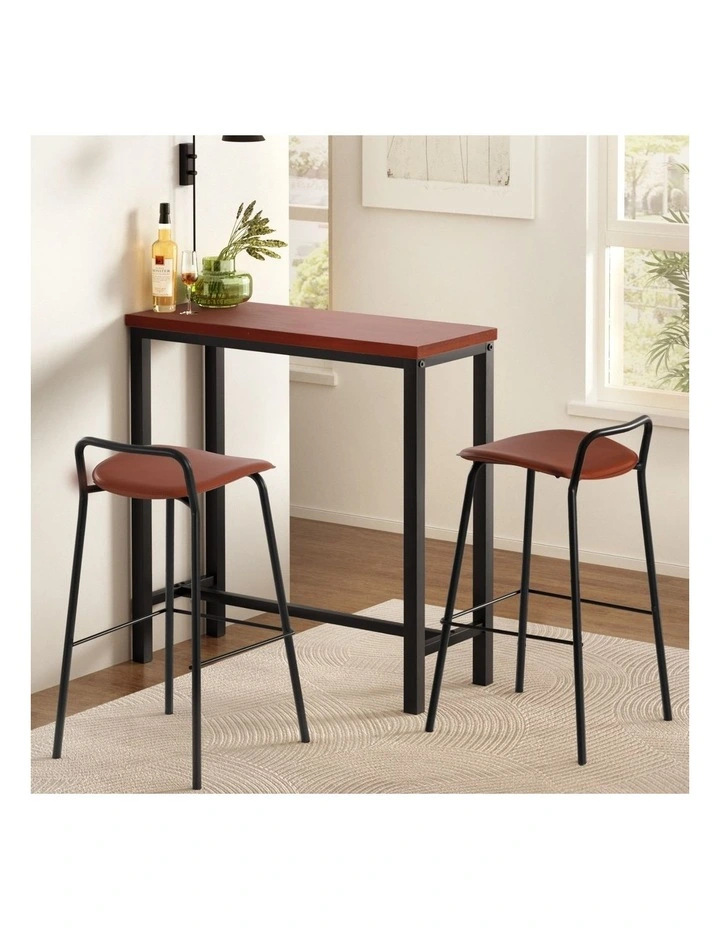 Artiss Bar Table and Stools Set Dining Desk Kitchen Chairs Cafe Pub image 5