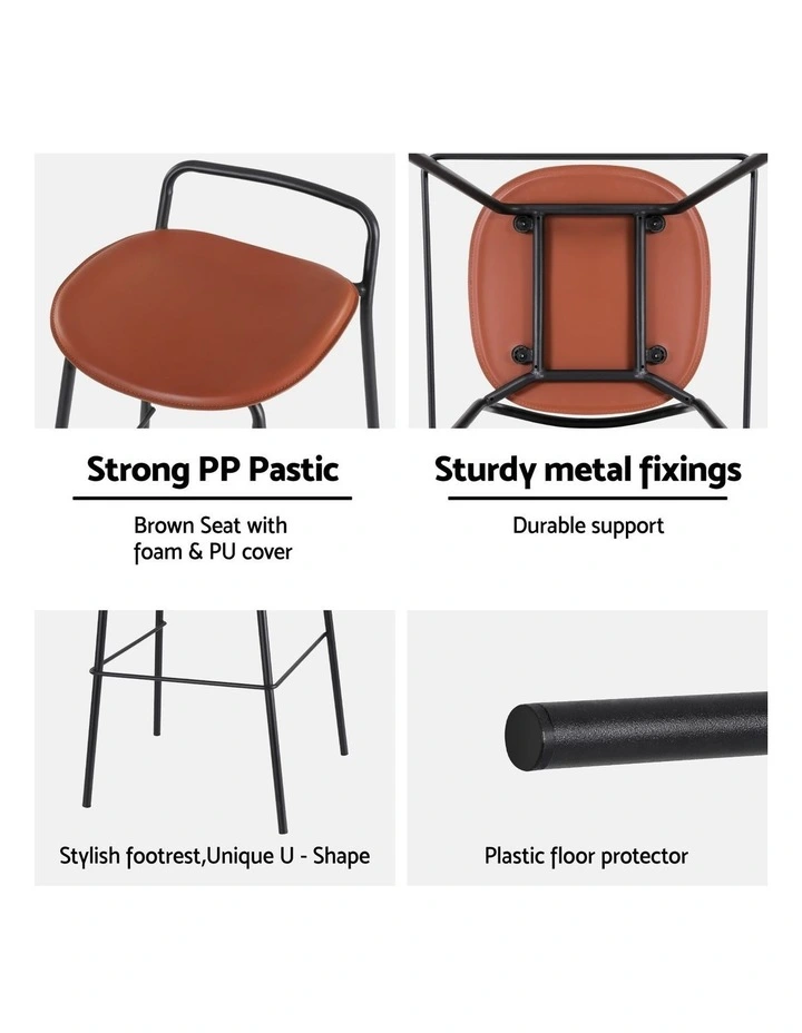 Artiss Bar Table and Stools Set Dining Desk Kitchen Chairs Cafe Pub image 6