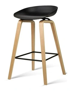 4x Artiss Bar Stools Kitchen Counter Stool Dining Chairs Wooden Black