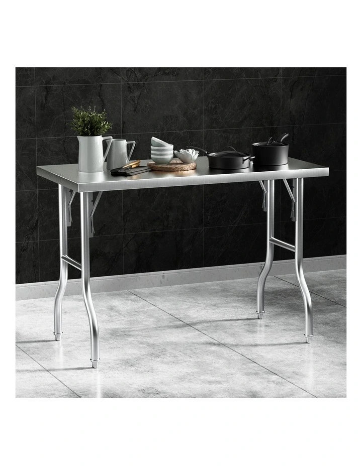 Cefito Stainless Steel Kitchen Benches Work Bench Food Foldable 430 image 4