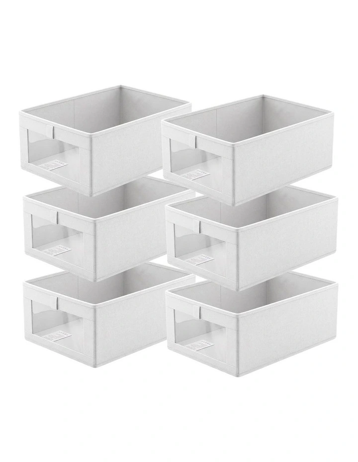 Artiss 6 Pack Linen Closet Organizers and Storage Foldable Clothing Bins image 1