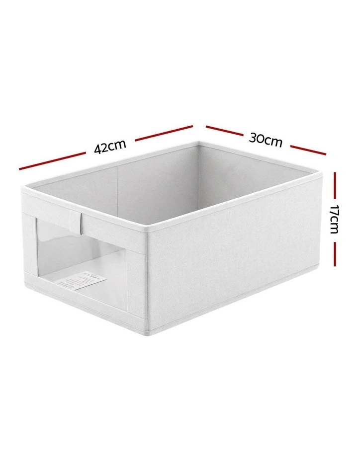 Artiss 6 Pack Linen Closet Organizers and Storage Foldable Clothing Bins image 2