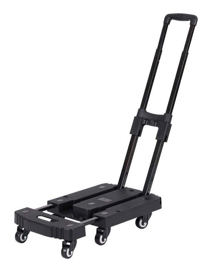 Giantz Folding Hand Truck Platform Trolley Foldable Dolly Cart 200kg Load Black image 1