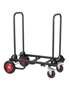 Giantz Foldable Hand Trolley Collapsible Transport Cart 180kg Load Black