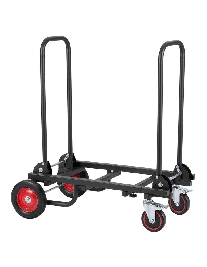 Giantz Foldable Hand Trolley Collapsible Transport Cart 180kg Load Black image 1
