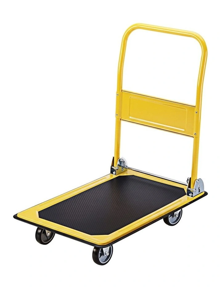 Giantz Platform Trolley Hand Truck Folding Platform Cart 150kg Load Yellow image 3