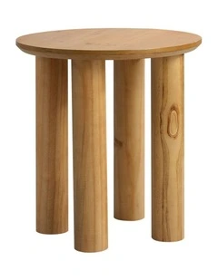 Oikiture Side Table Coffee End Tables Sofa Desk Round Wooden