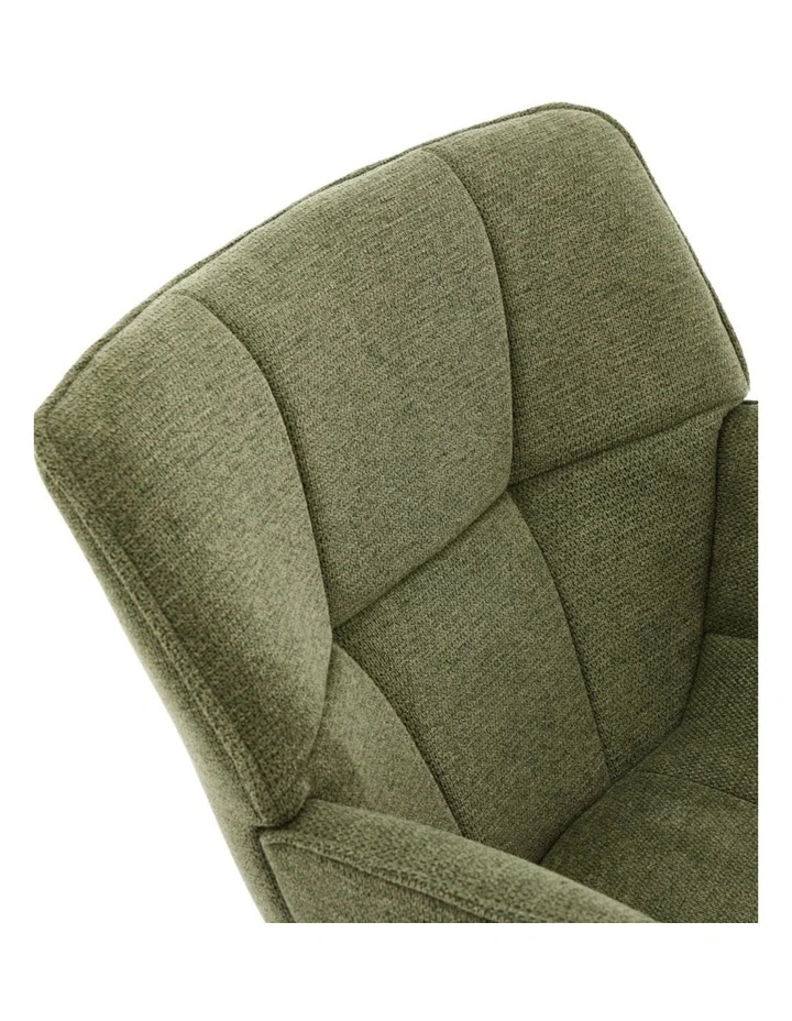 Mid-Century Modern Upholstered Swivel Accent Chair, Green image 4