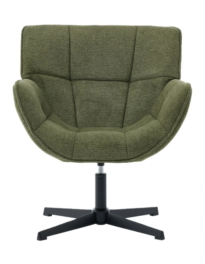 Mid-Century Modern Upholstered Swivel Accent Chair, Green image 6