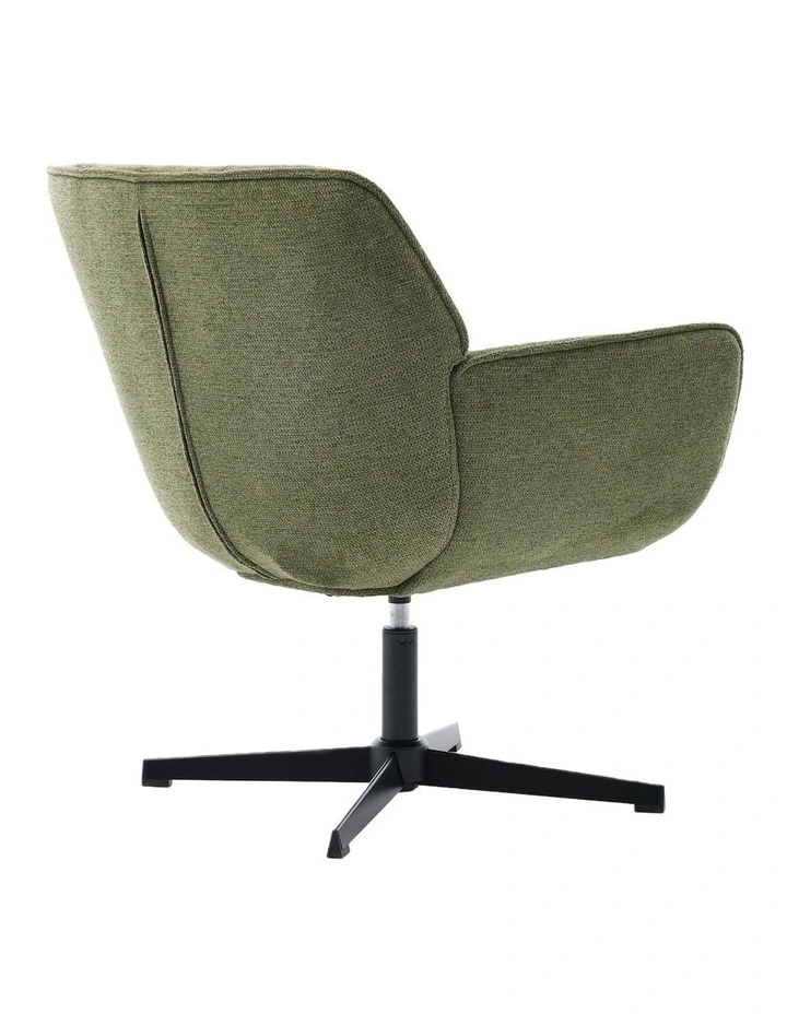 Mid-Century Modern Upholstered Swivel Accent Chair, Green image 7