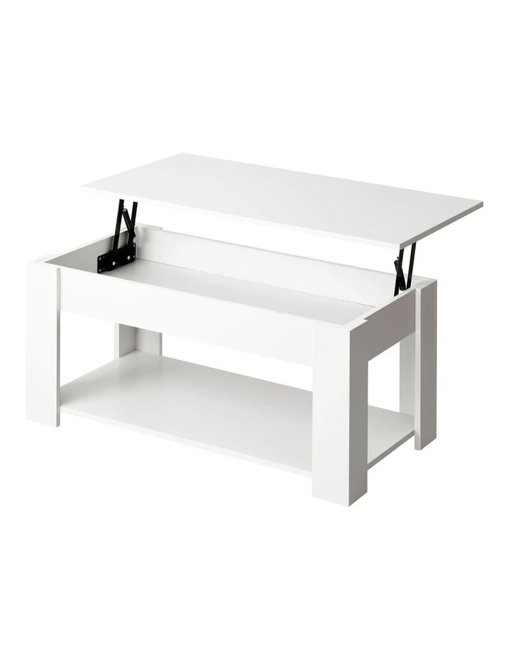 Oikiture Coffee Table Lift Up Top Modern Tables Hidden Book Storage White image 1