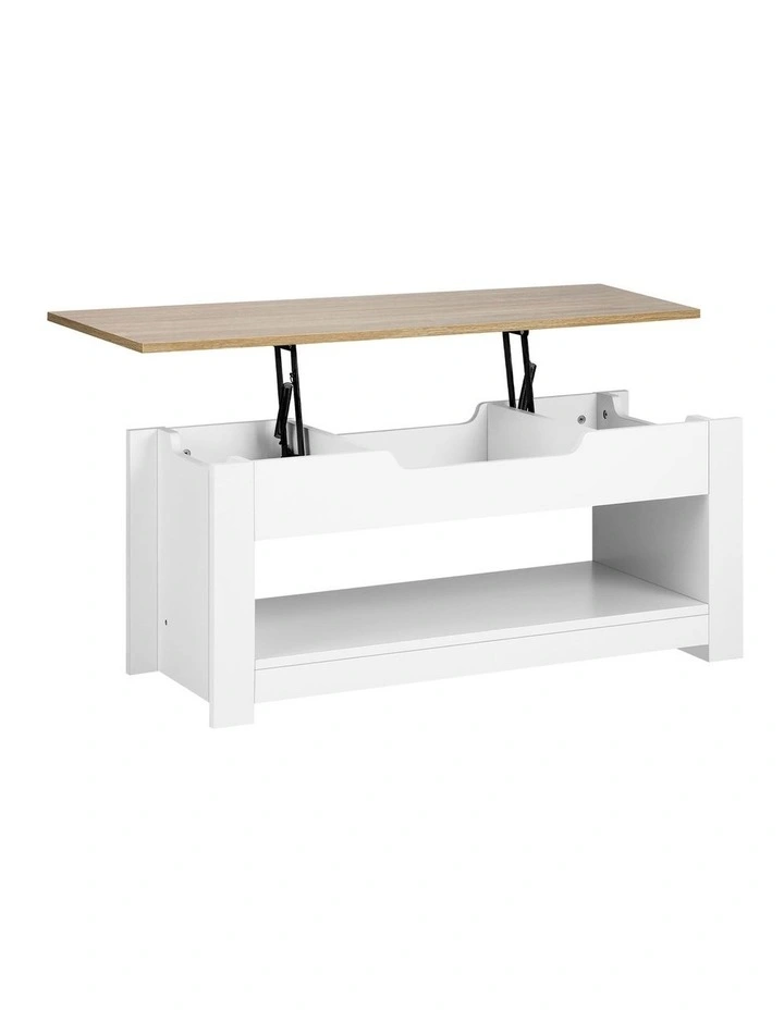 Oikiture Coffee Table Lift Up Top Modern Tables Hidden Storage Shelf Display image 2