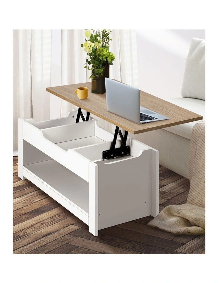 Oikiture Coffee Table Lift Up Top Modern Tables Hidden Storage Shelf Display image 6