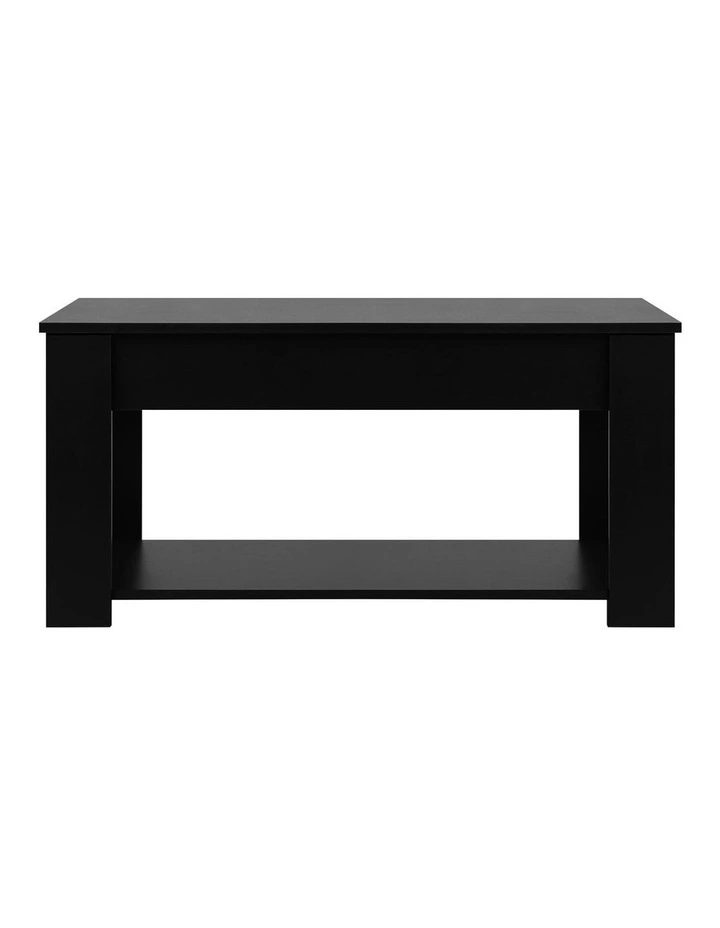 Oikiture Coffee Table Lift Up Top Modern Tables Hidden Book Storage Black image 2
