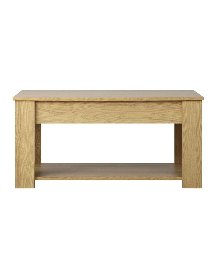Oikiture Coffee Table Lift Up Top Modern Tables Hidden Book Storage Natural image 2