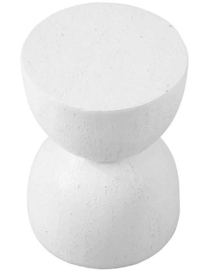 Oikiture Coffee Side Table Bedside End Magnesium Cement Stool Stand image 2